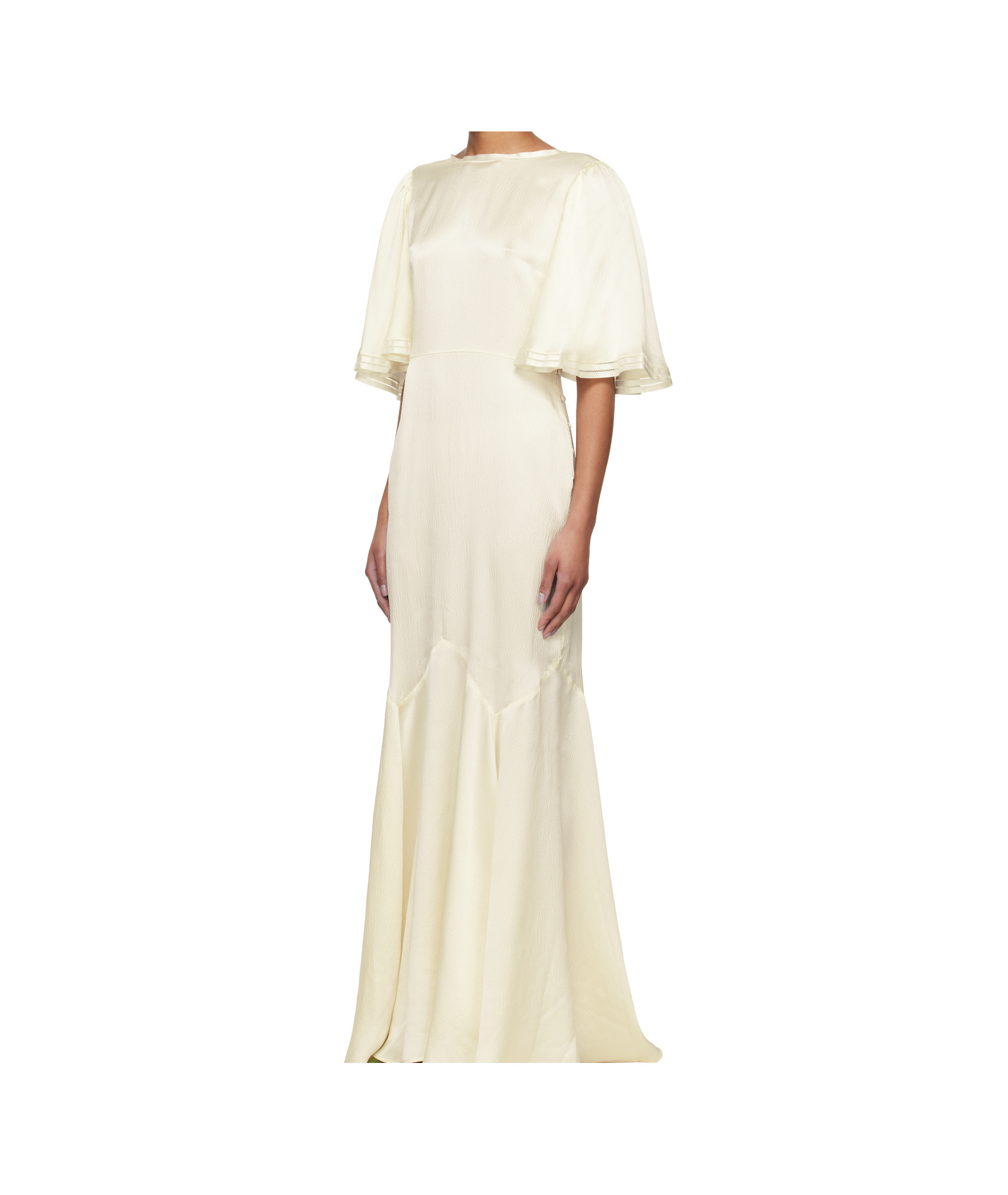 Shop Bode V-neck Dress In White