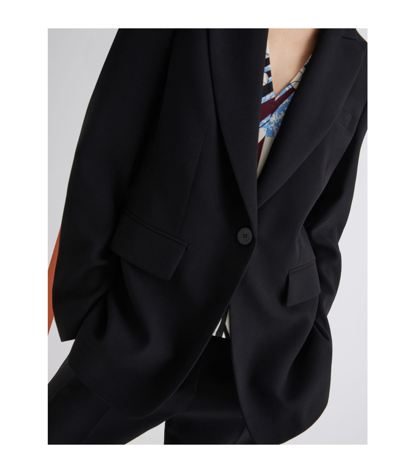 Marella Single-breasted Envers Satin Jacket In Blue