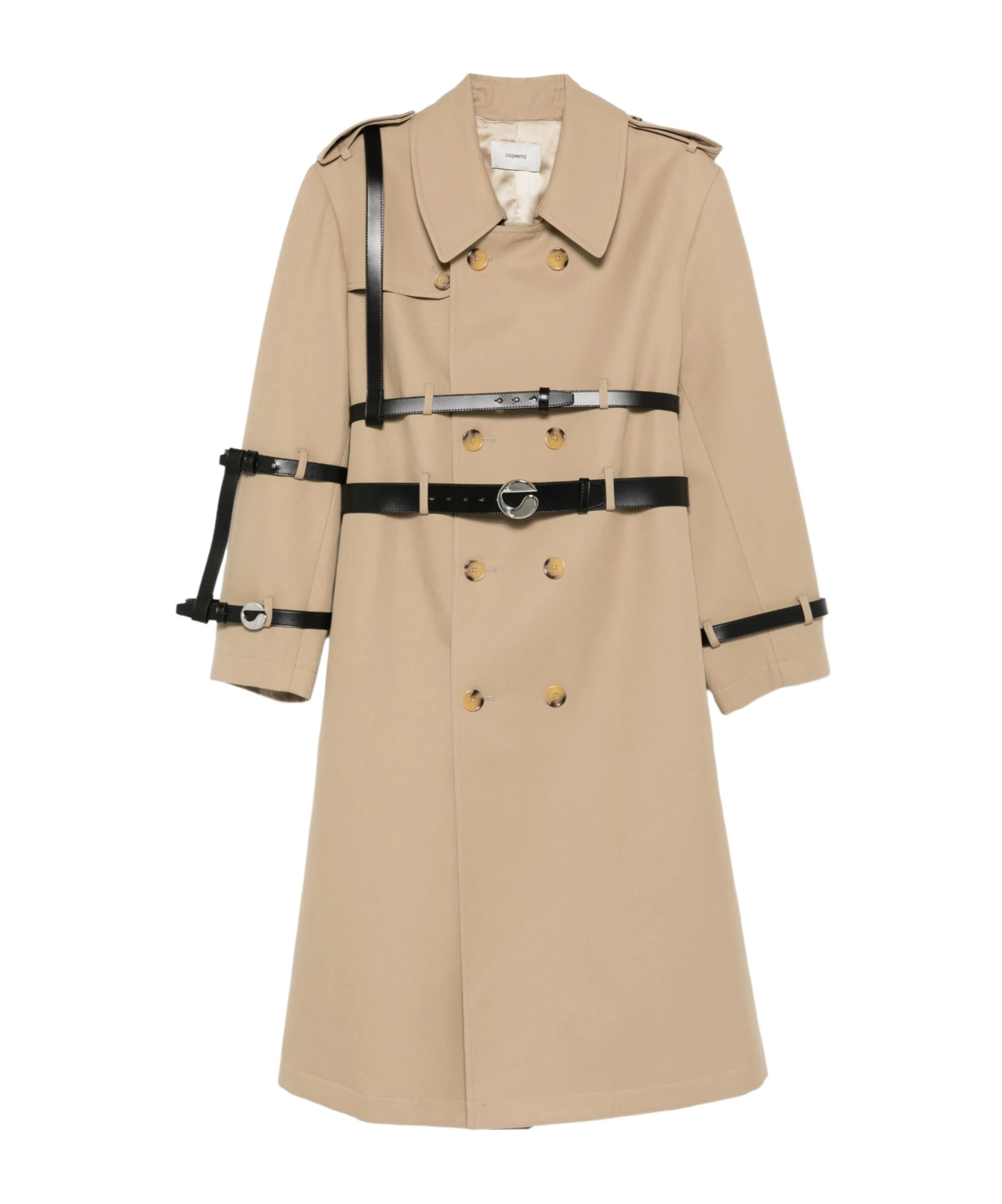 Coperni Multi-strap Long-sleeved Windbreaker In Brown