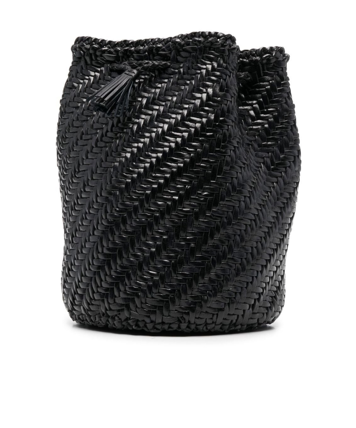 Dragon Diffusion Drawstring Knitted Shoulder Bag In Black