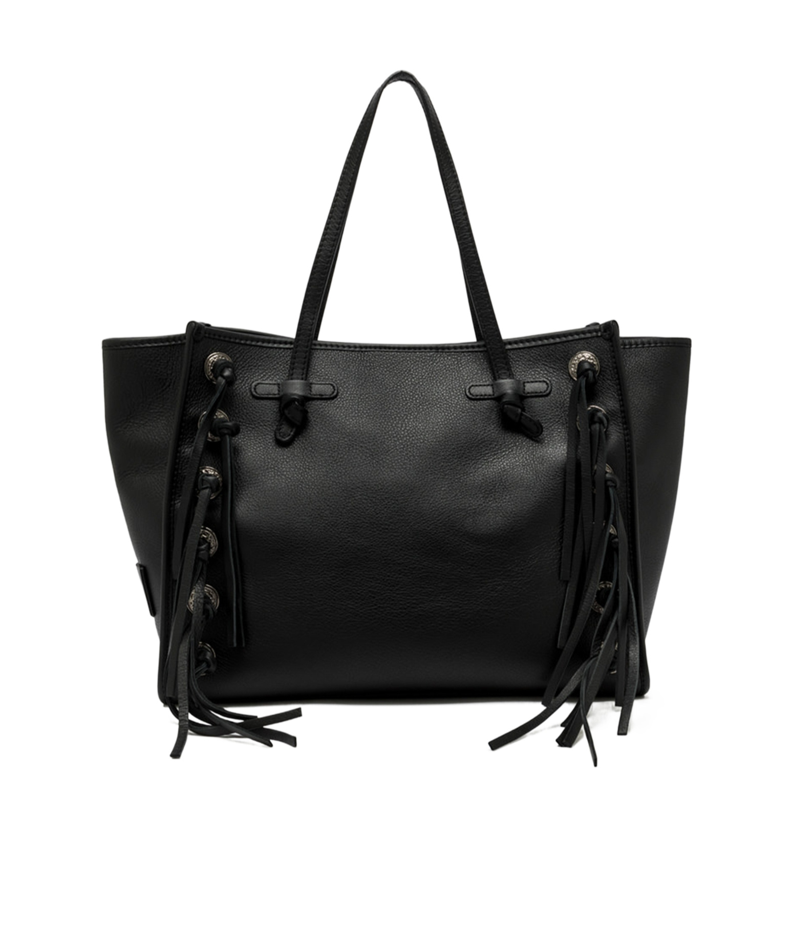 Gianni Chiarini Marcella Black Leather Bag With Fringes