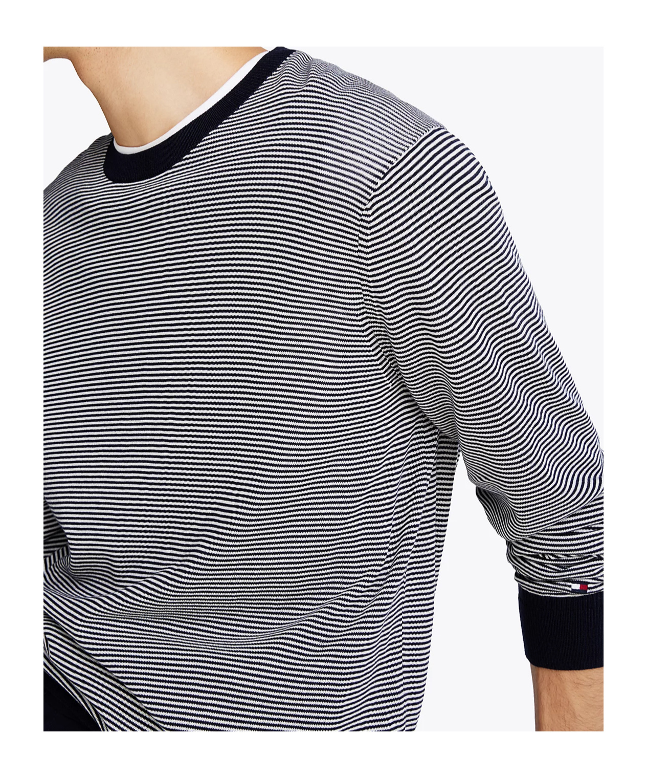 Shop Tommy Hilfiger Crew-neck Sweater In Black