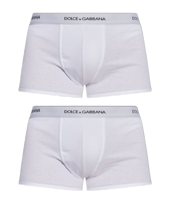 Dolce & Gabbana Day By Day 2-pack Stretch Cotton Boxer Briefs In White