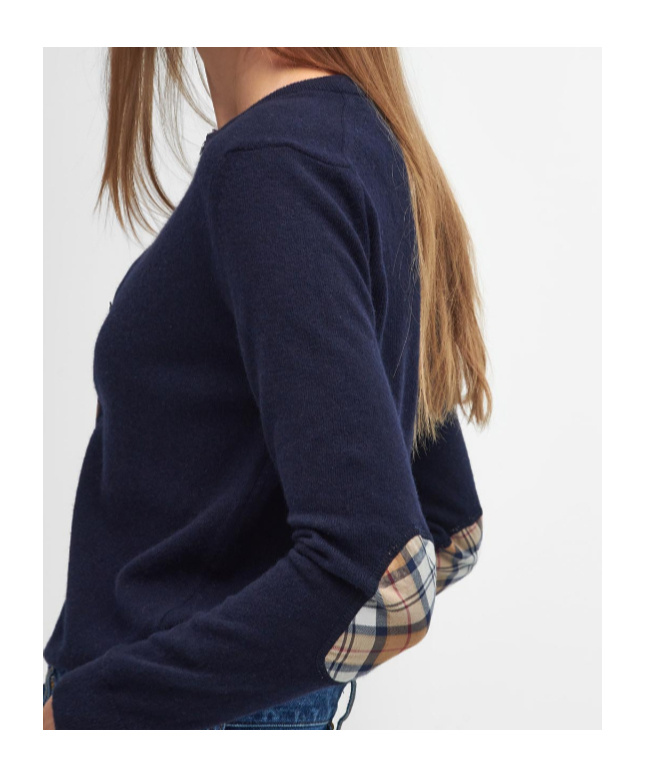 Barbour Wool Blend Cardigan In Blue