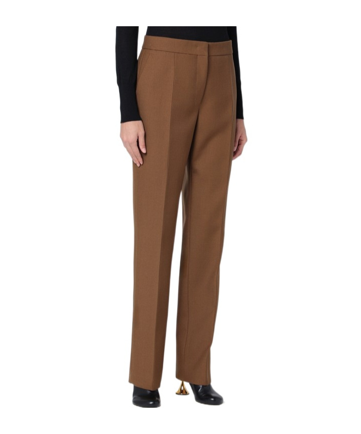 Jil Sander Tailored Wool Slim Pants In Brown