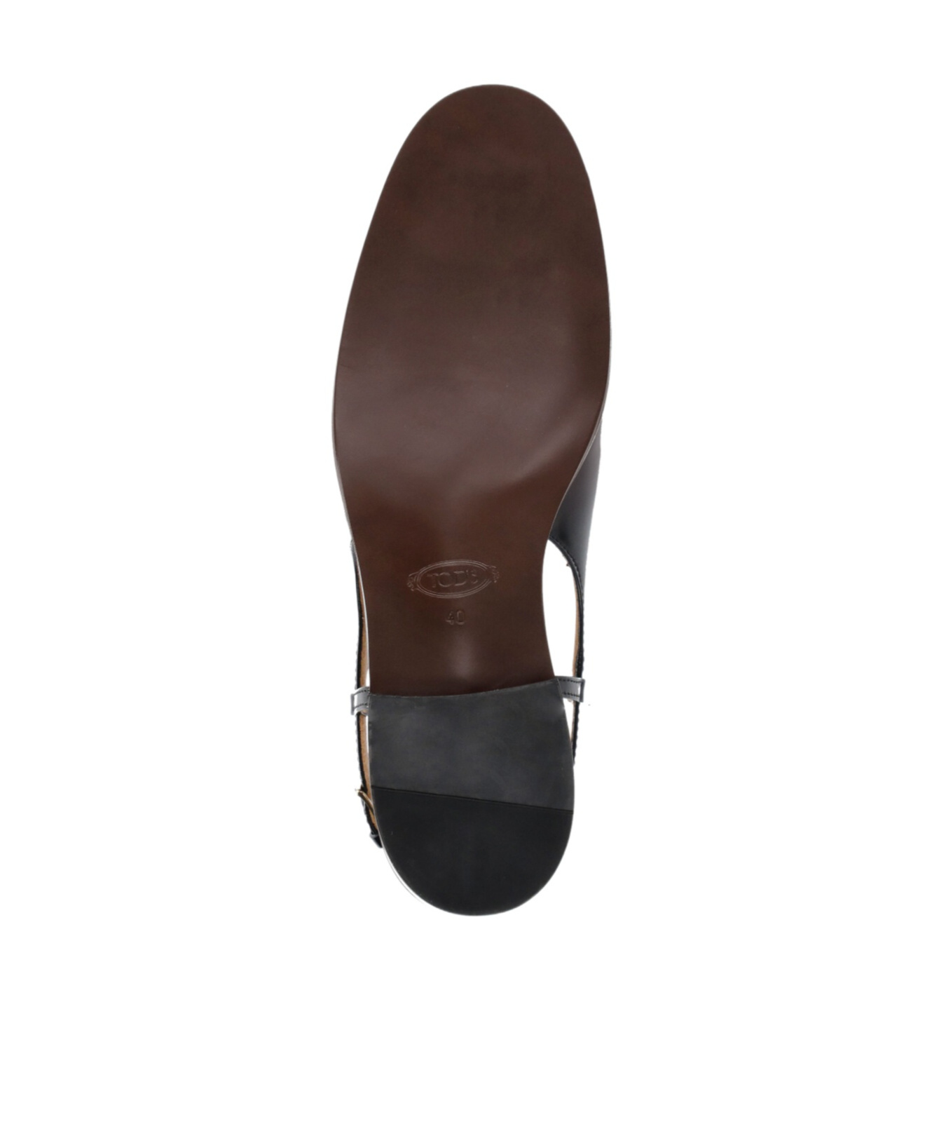 Shop Tod's Slingback Strap Fastening Flat Shoes In Black