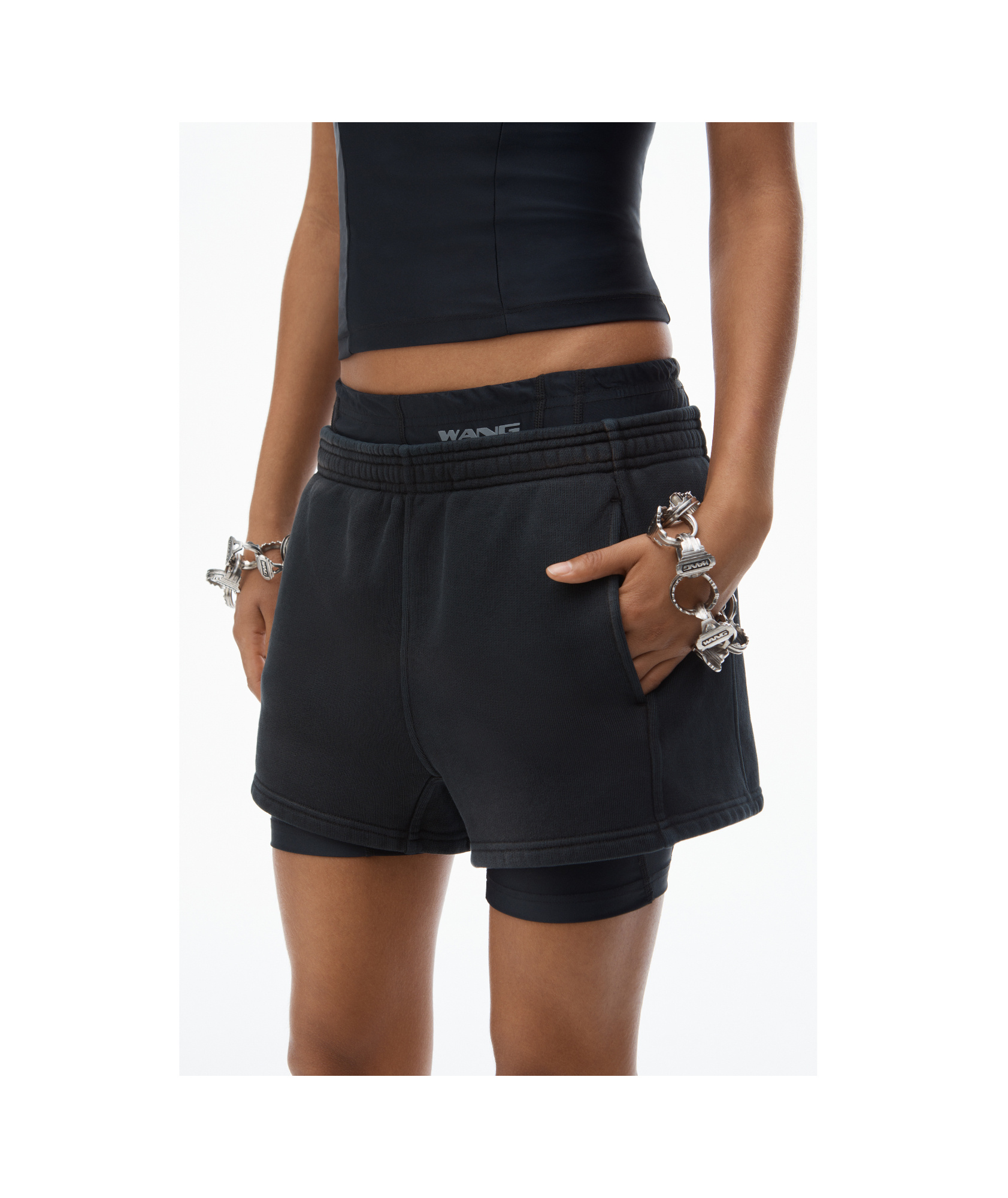 Shop Alexander Wang Pre-styled Shorts In Black