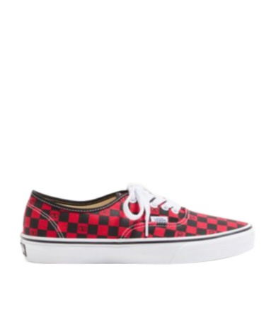 Valentino Garavani  Garavani And Vans Low-top Trainer In Fabric With Vlogo Checkerboard Pri In Red