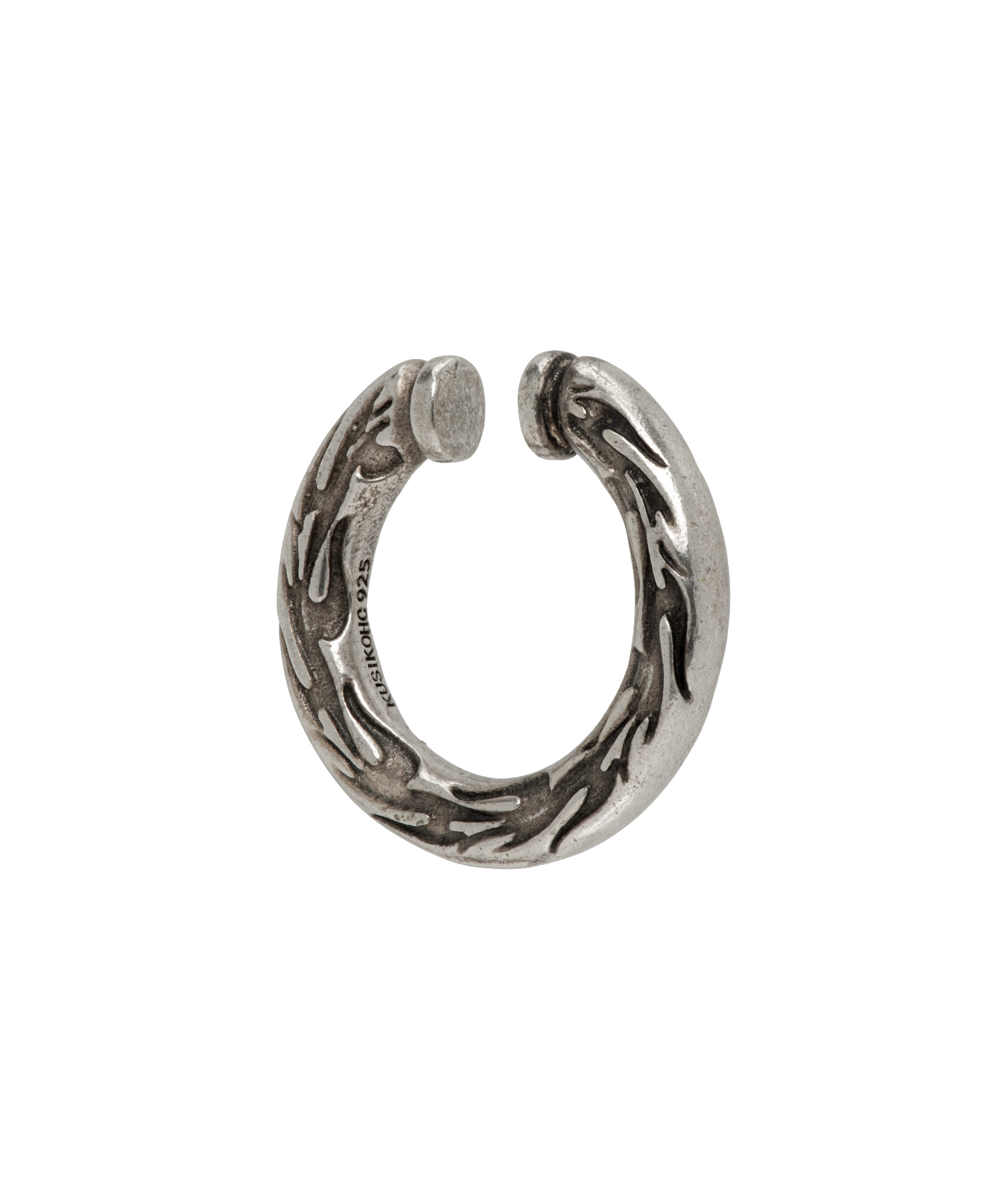 Kusikohc Flame Ear Bone Clip In Gray