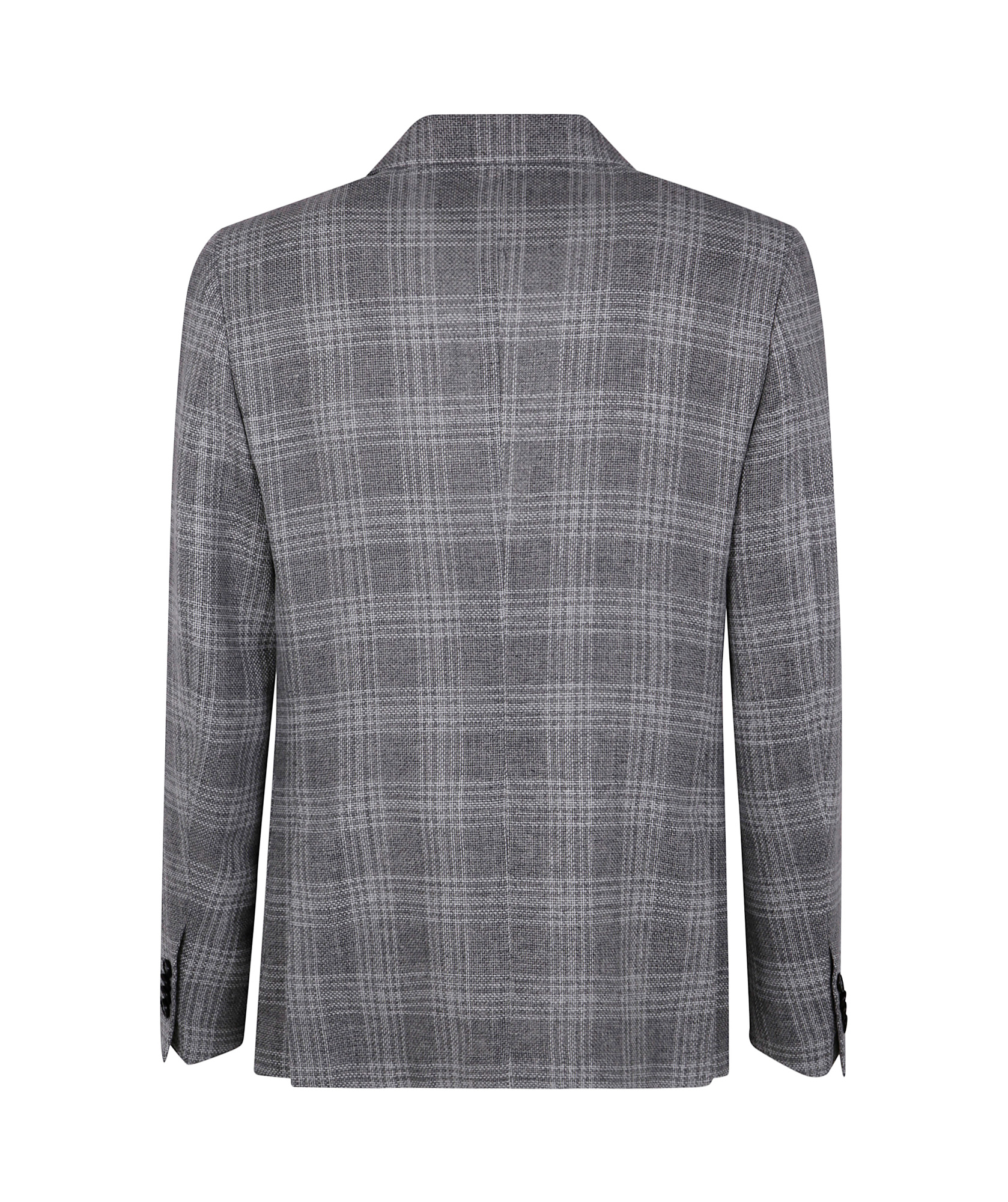 Shop Zegna Check-pattern Blazer In Gray