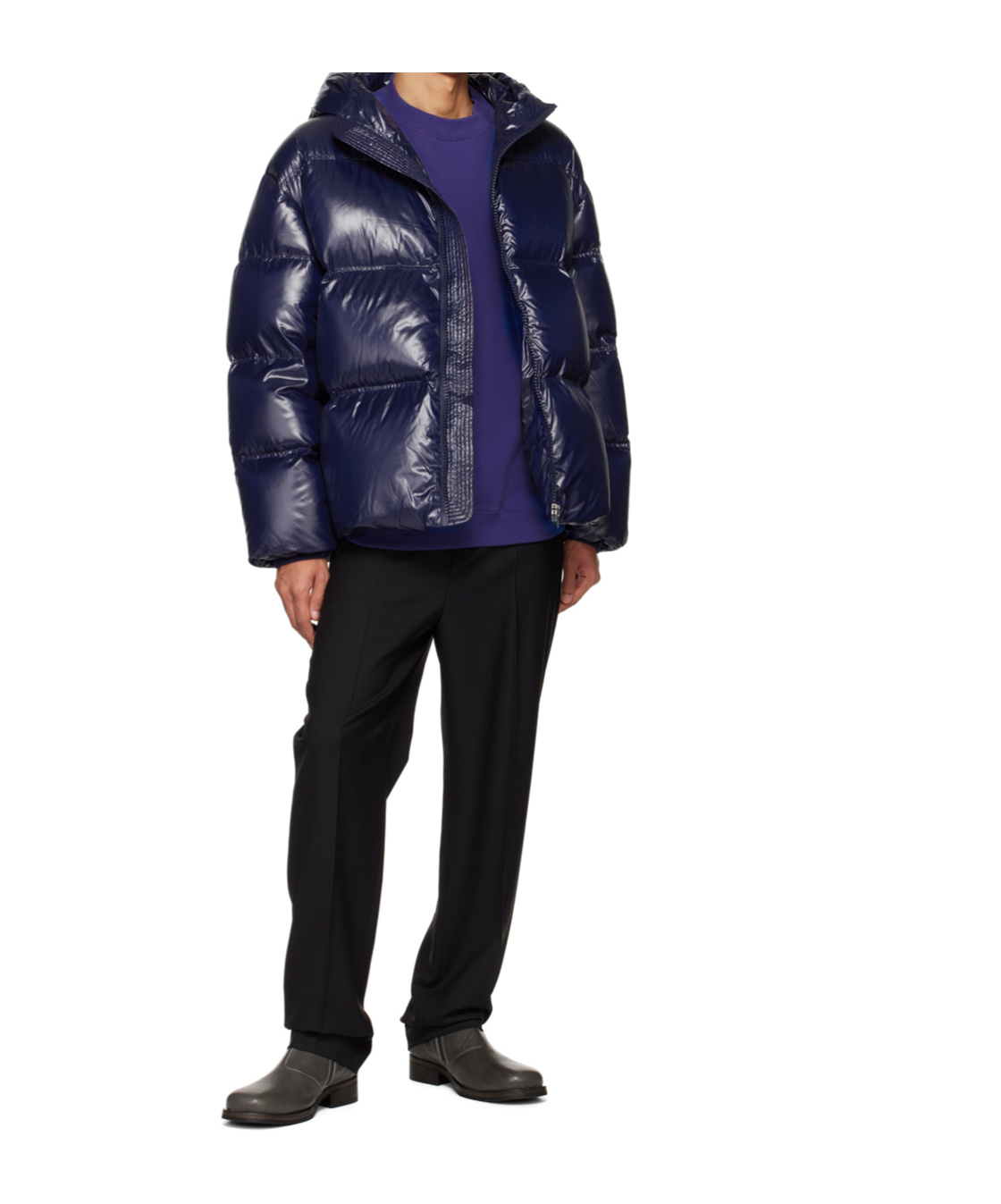 Filippa K Zip-up Puffer Down Jacket In Blue