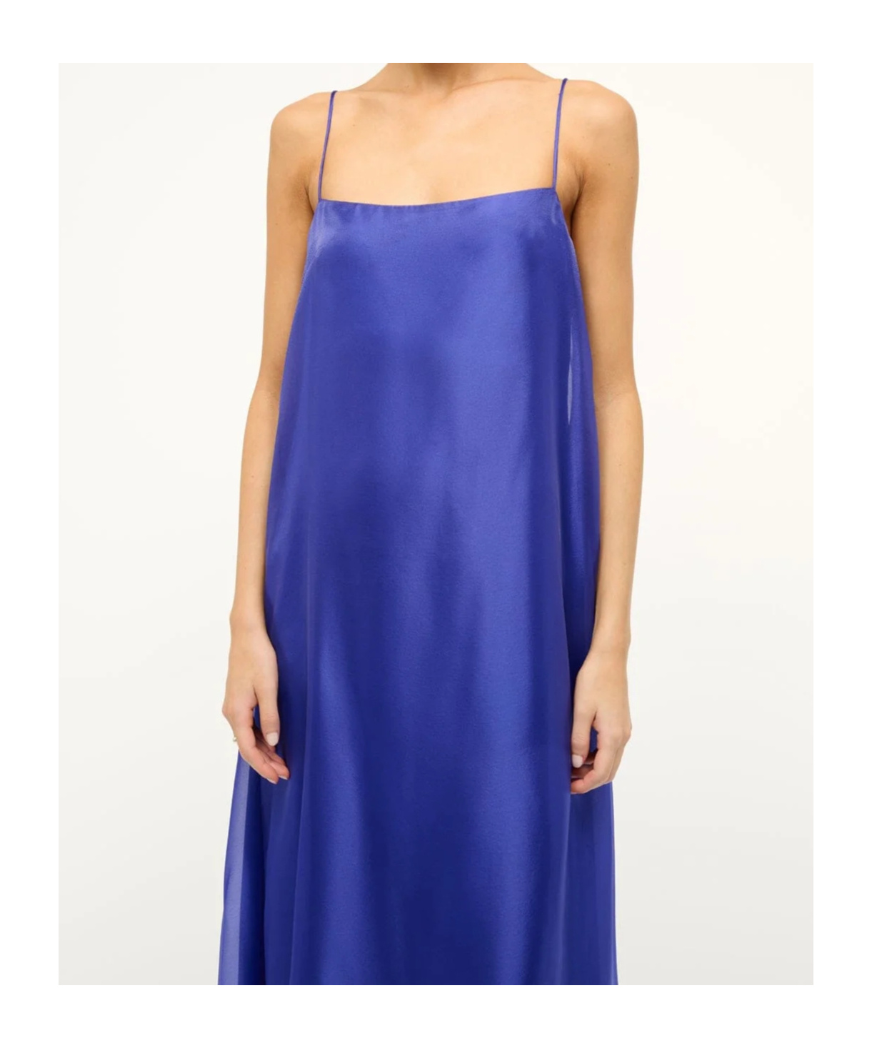 Staud Thin Shoulder Strap Dress In Violet