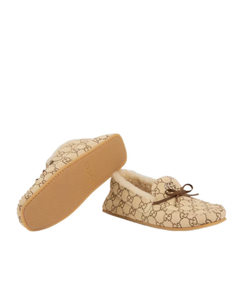 Gucci Women's Driver Loafer With Merino Wool Lining In Brown