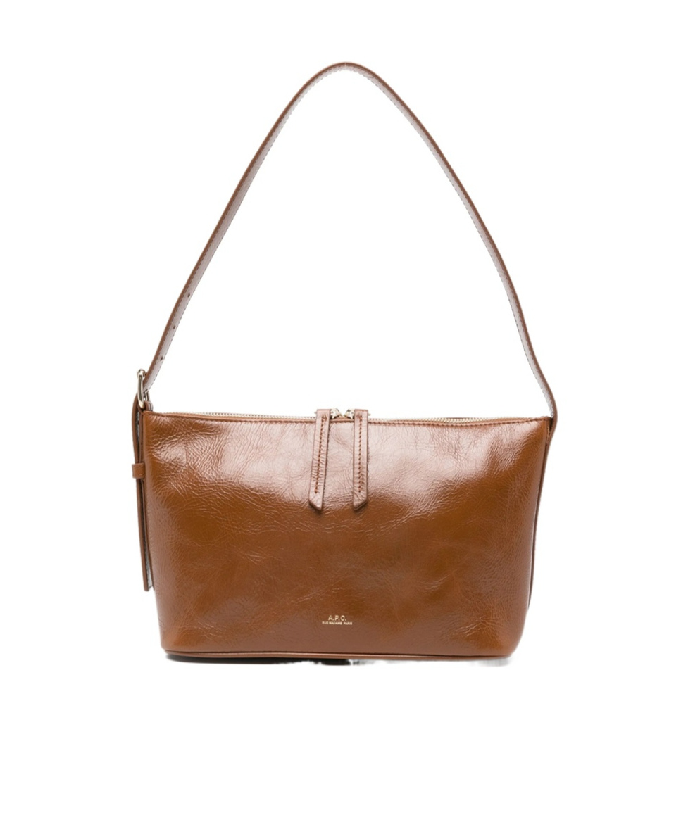 Apc Leather Buckle-detail Tote Bag In Brown