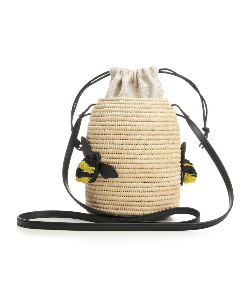 Loewe Mini Puzzle Leather Shoulder Bag In Nude