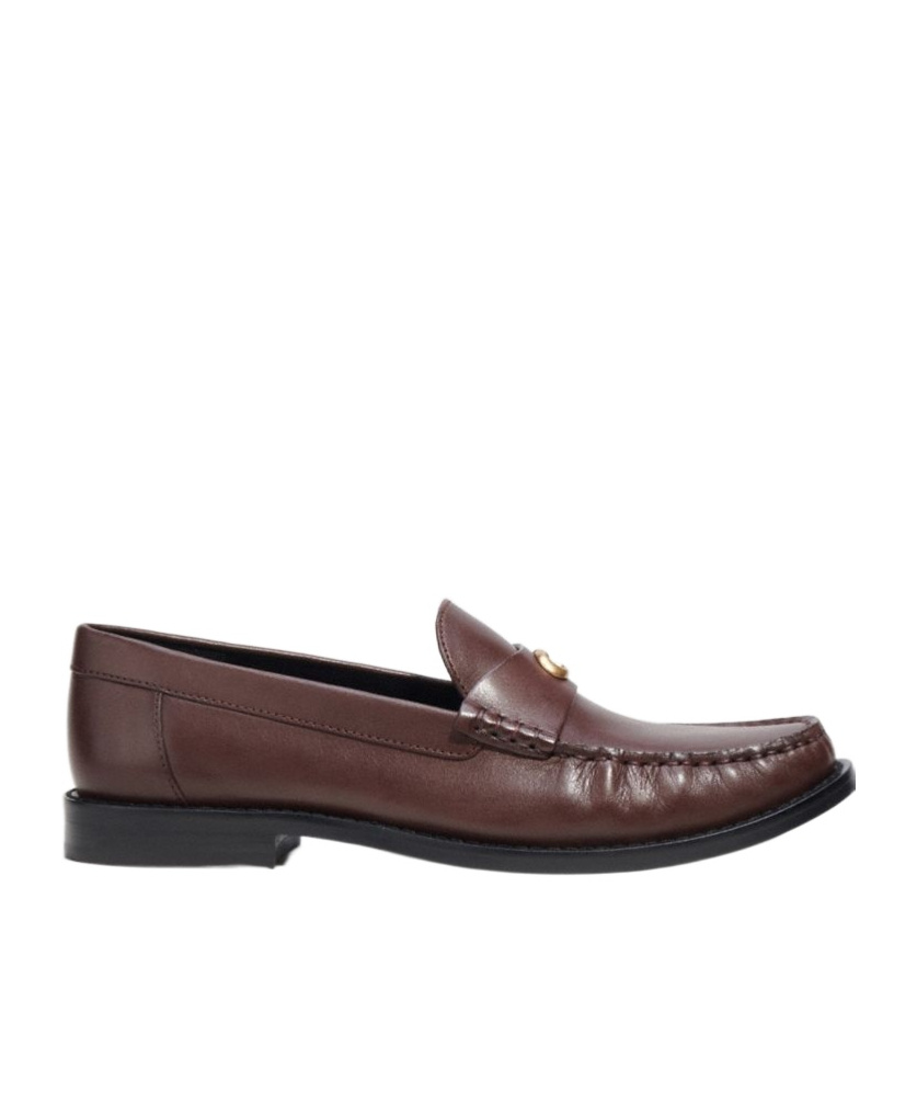 Shop Coach Jolene Leather Loafers In Red