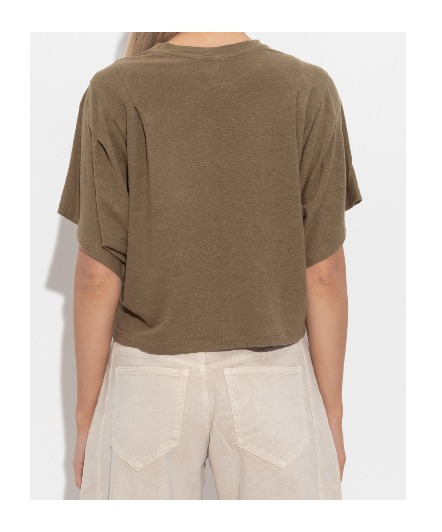 Isabel Marant Étoile Pleated Top In Brown