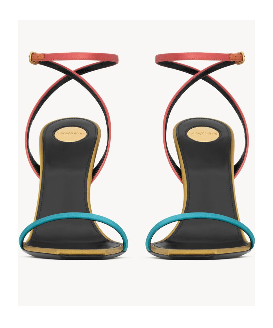 SAINT LAURENT DOMINIQUE SANDALS IN SATIN CREPE