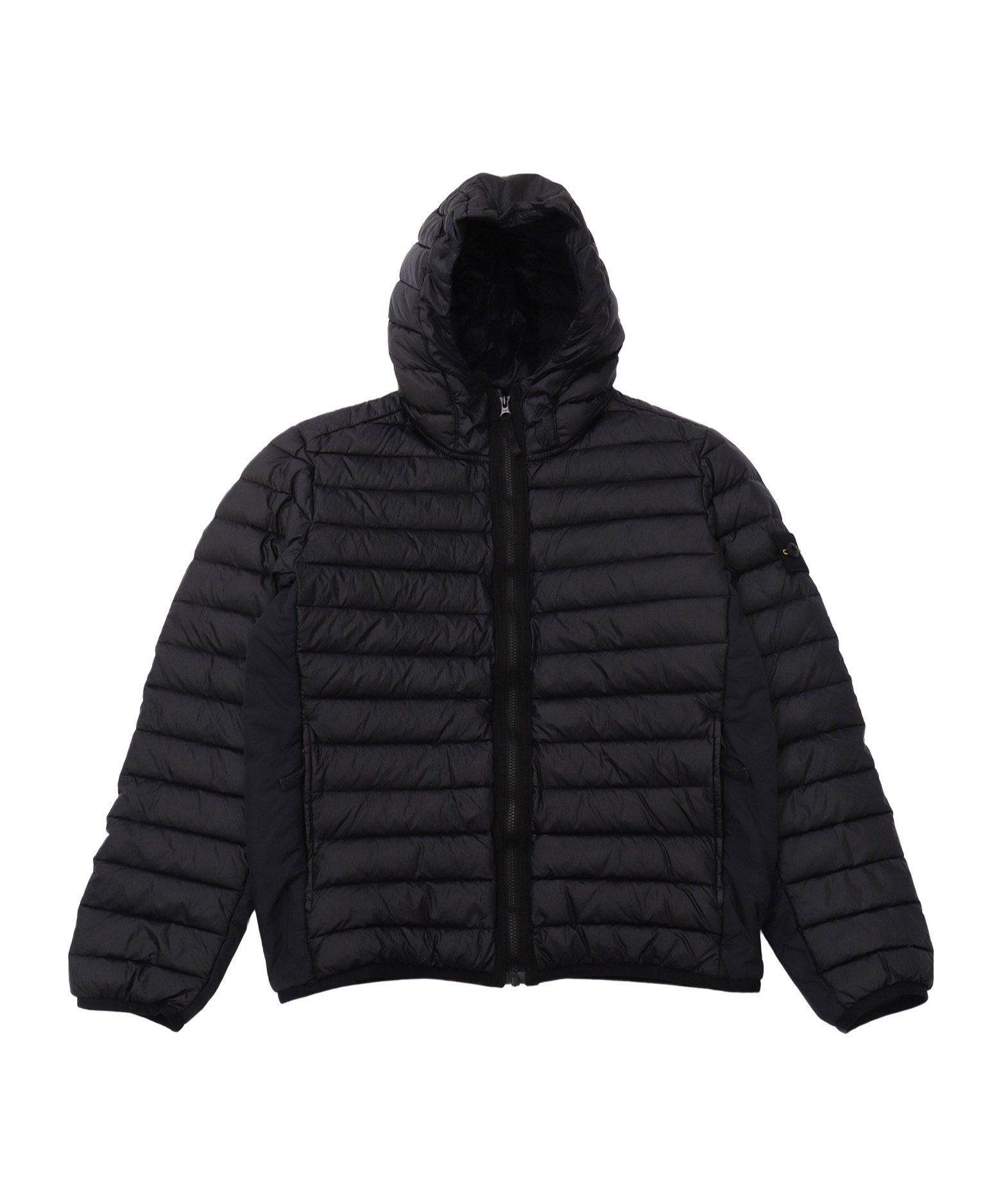 Stone Island Hooded Padded Jacket In Blue