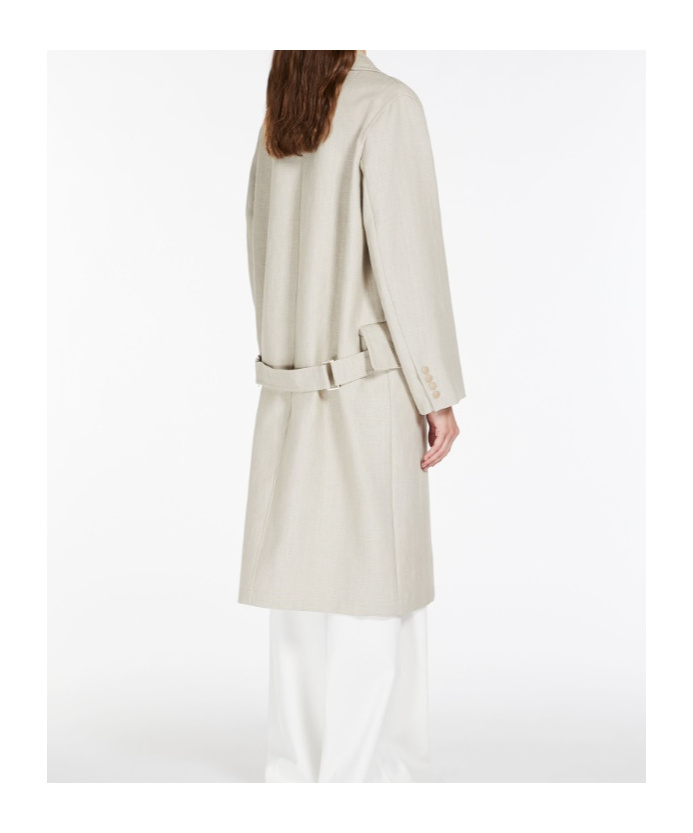 Max Mara Double-breasted Duster Coat In Nude
