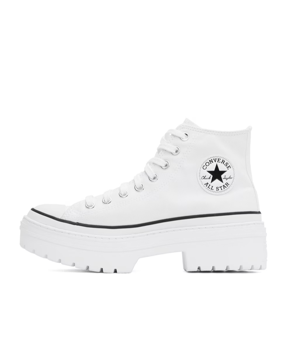 Converse Chuck Taylor All Star High Top Notched Heel Platform Sneakers Women In White