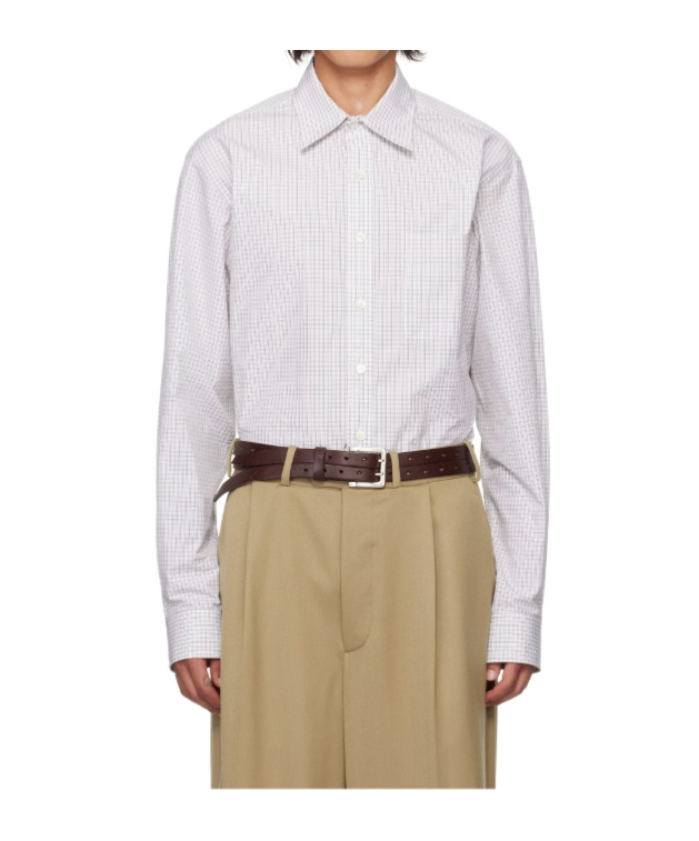 Hed Mayner Beige Virgin Wool Trousers In White