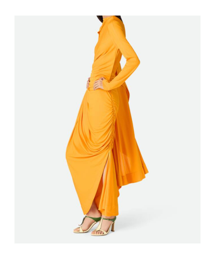 BOTTEGA VENETA VISCOSE JERSEY DRAPED DRESS