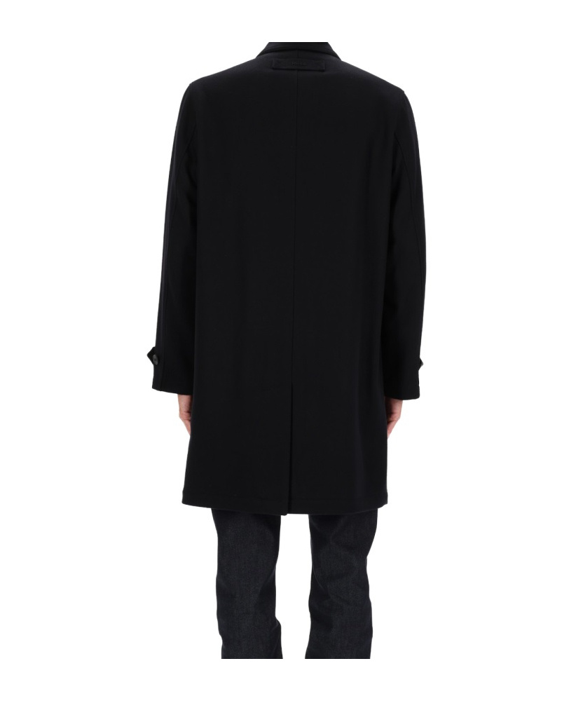 Hugo Boss Hugo Short Wool Coat In Black