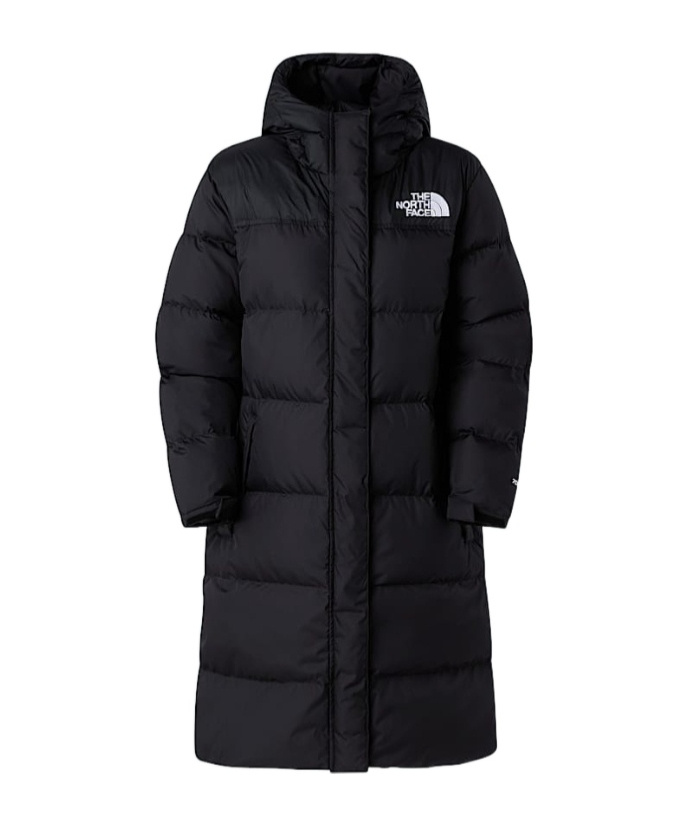 The North Face Nuptse Hooded Parka In Black