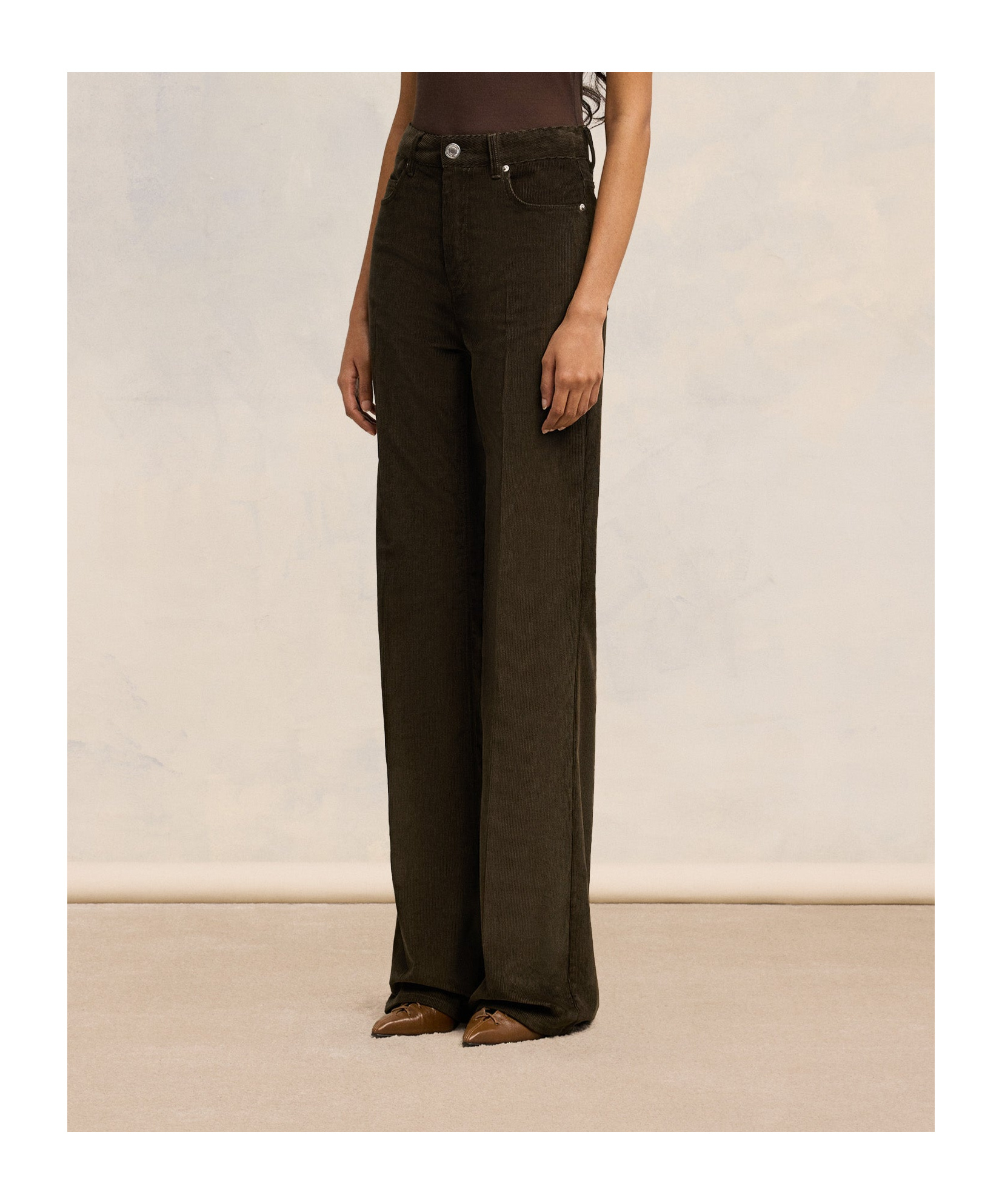 Ami Alexandre Mattiussi Belt-loop Casual Pants In Black