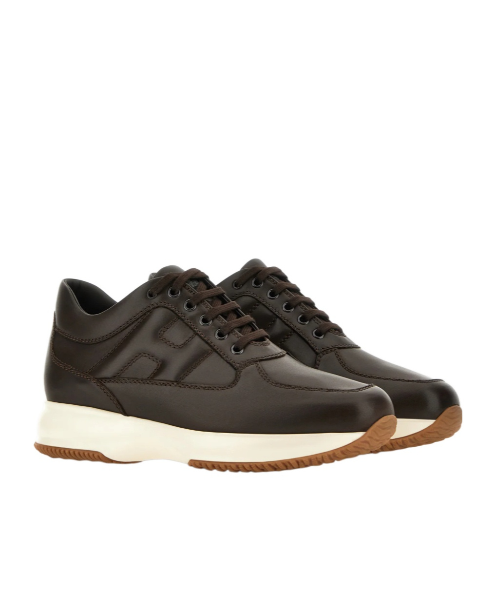 Hogan Interactive Sneakers In Brown
