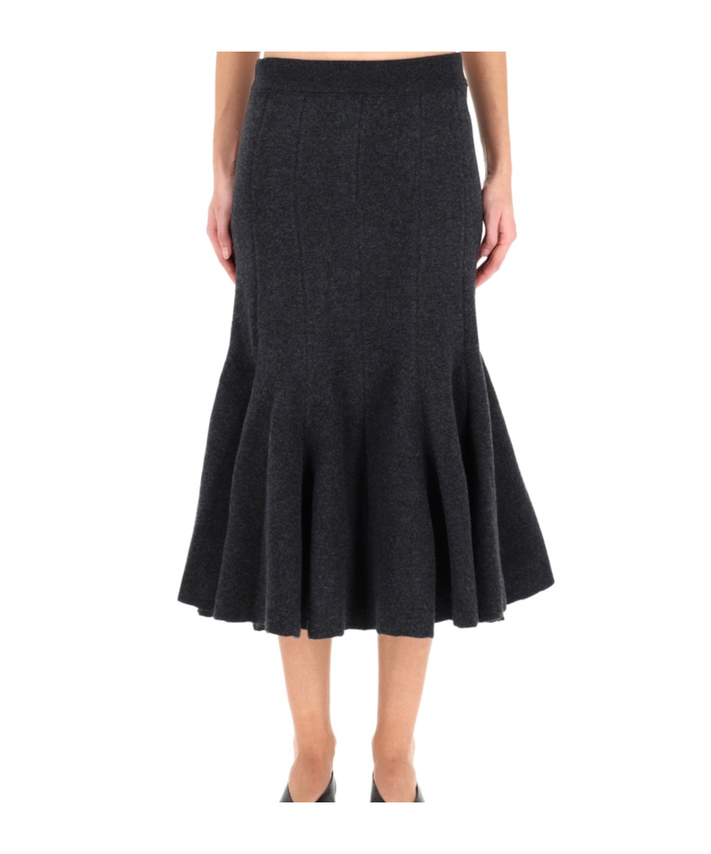 Bottega Veneta Midi Skirt In Black