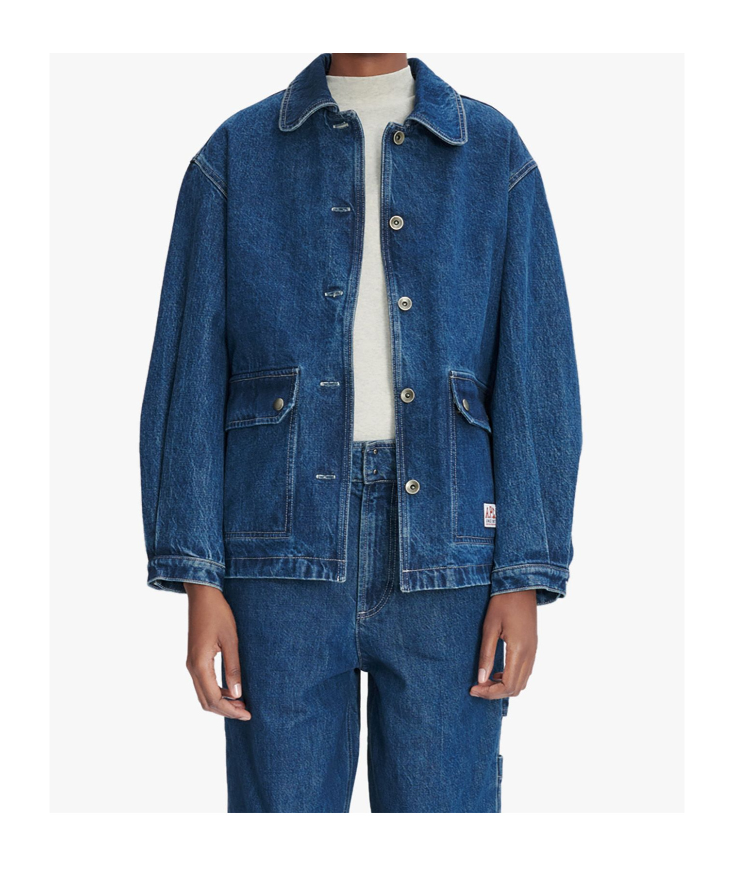 Apc Alys Denim Coat In Blue
