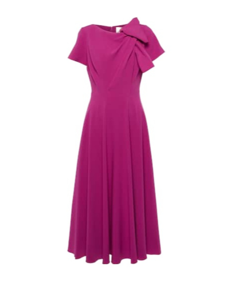 Roksanda Bow-detail Midi Dress In Purple