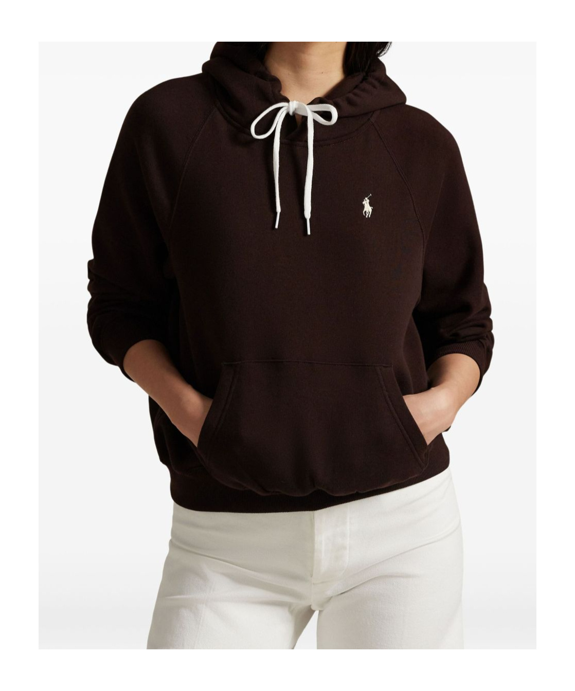 Polo Ralph Lauren Fleece Cotton Hoodie With Logo Embroidery In Burgundy