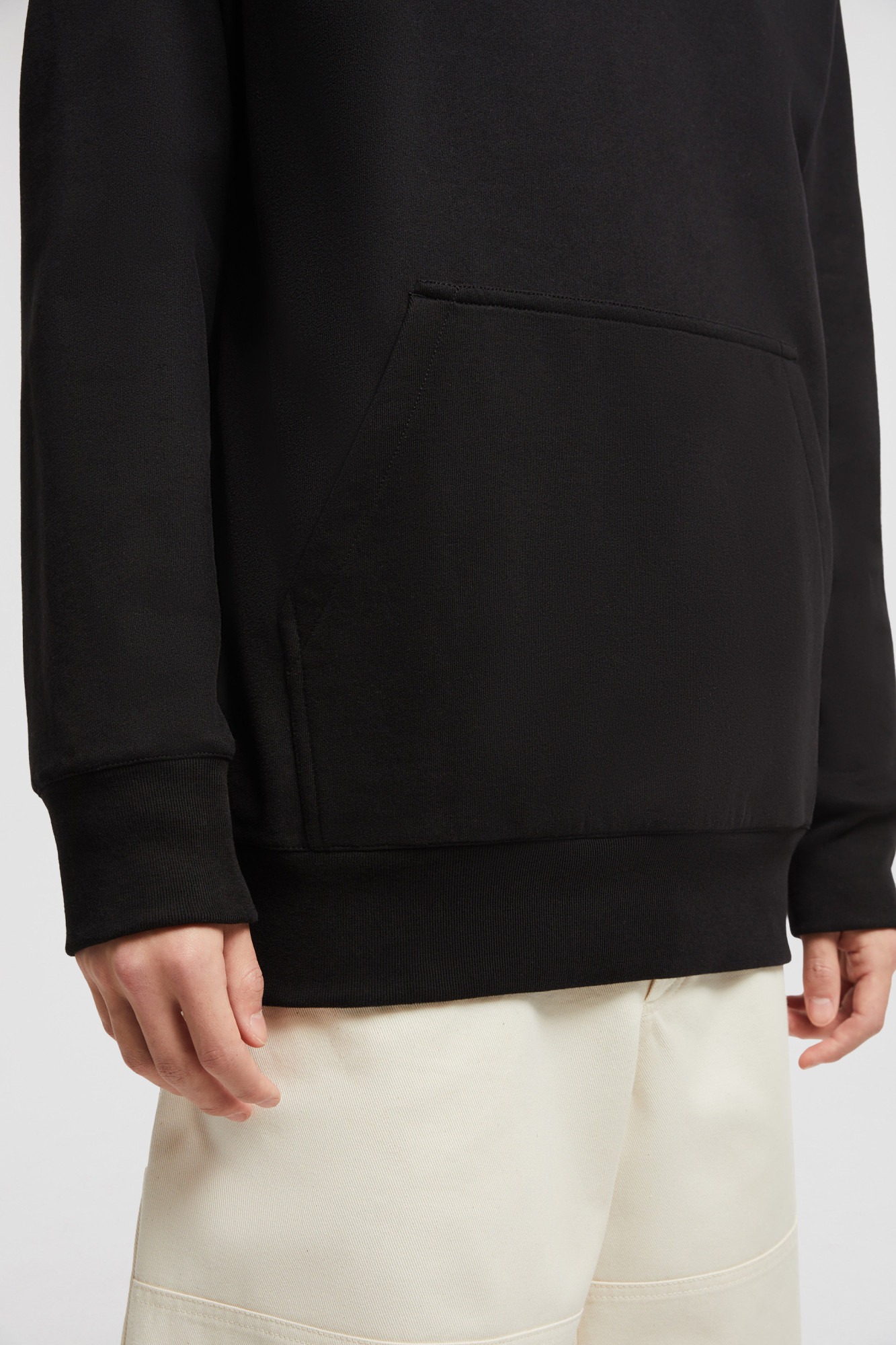 Moncler Long-sleeved Sweater In Black
