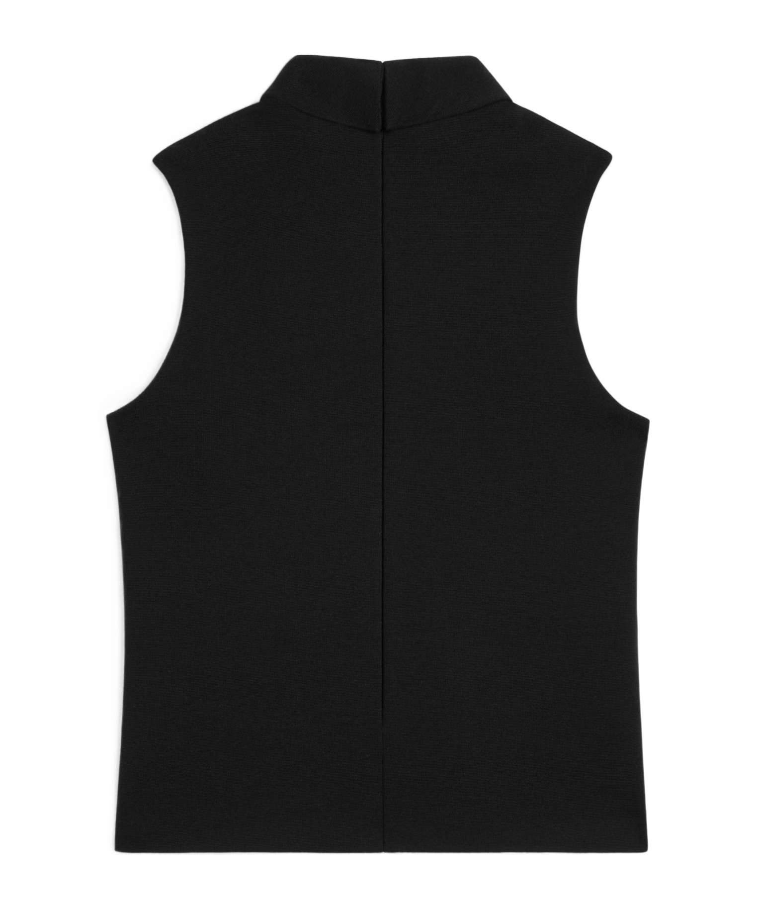 Celine Lapel Wool Knitted Vest In Black