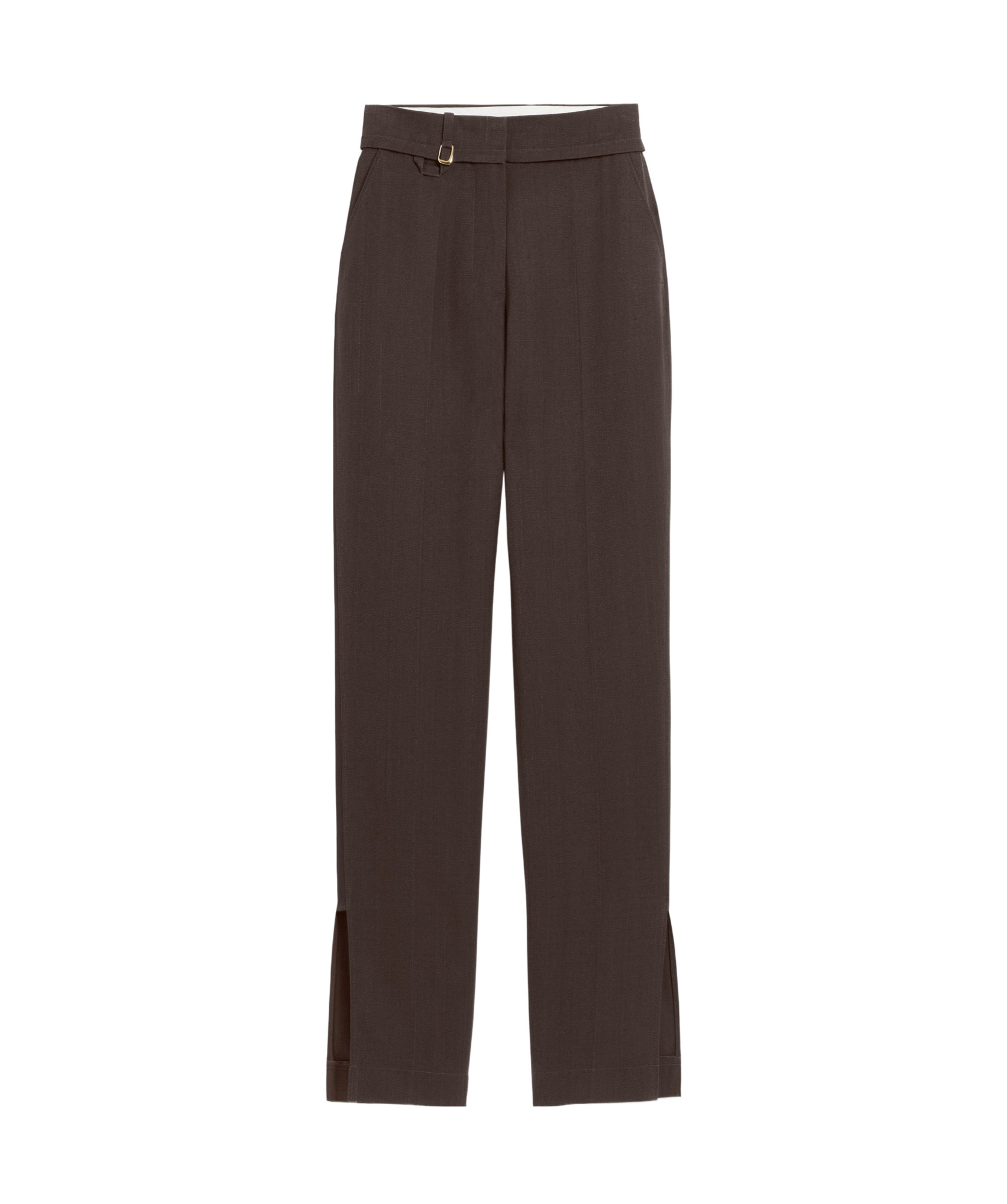 Jacquemus Slit Casual Pants In Black