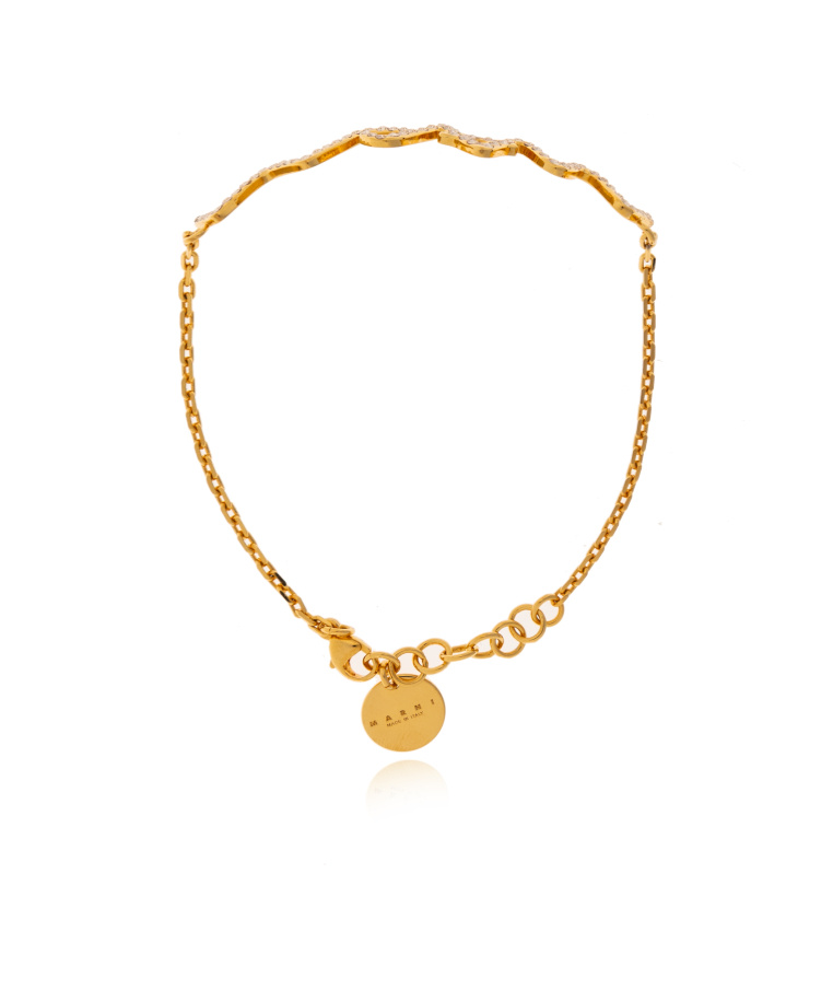Marni Crystal-embellished Bracelet In Gold