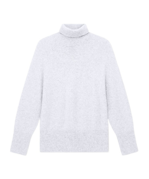 Giorgio Armani Oversized Turtleneck Sweater In Pure Cashmere Jersey In Light Brown
