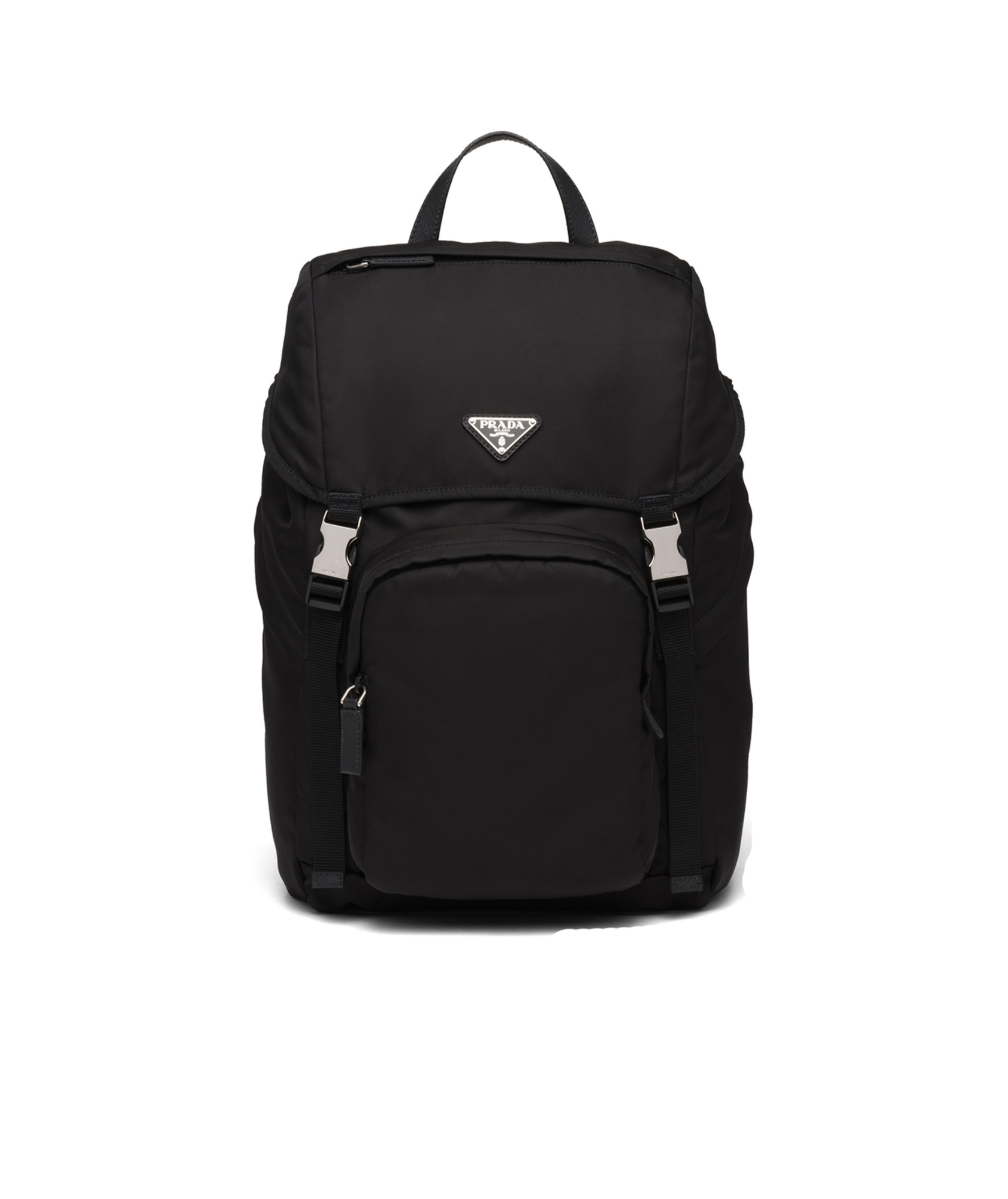 Prada Logo Backpack In Black