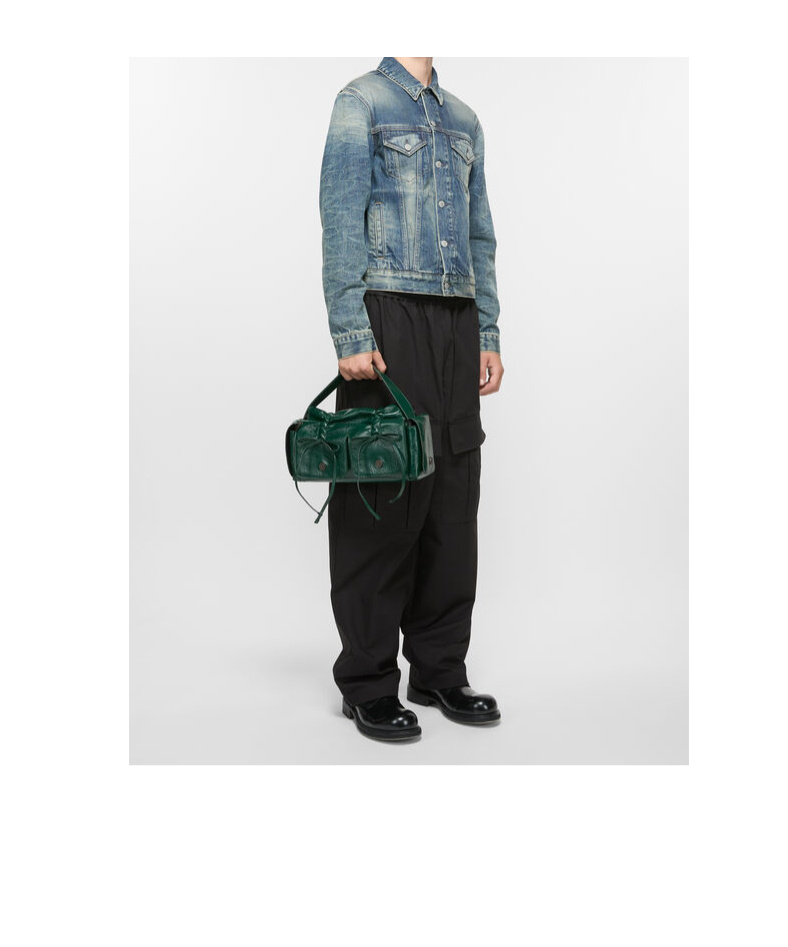 Acne Studios Multipocket Tote Bag In Green