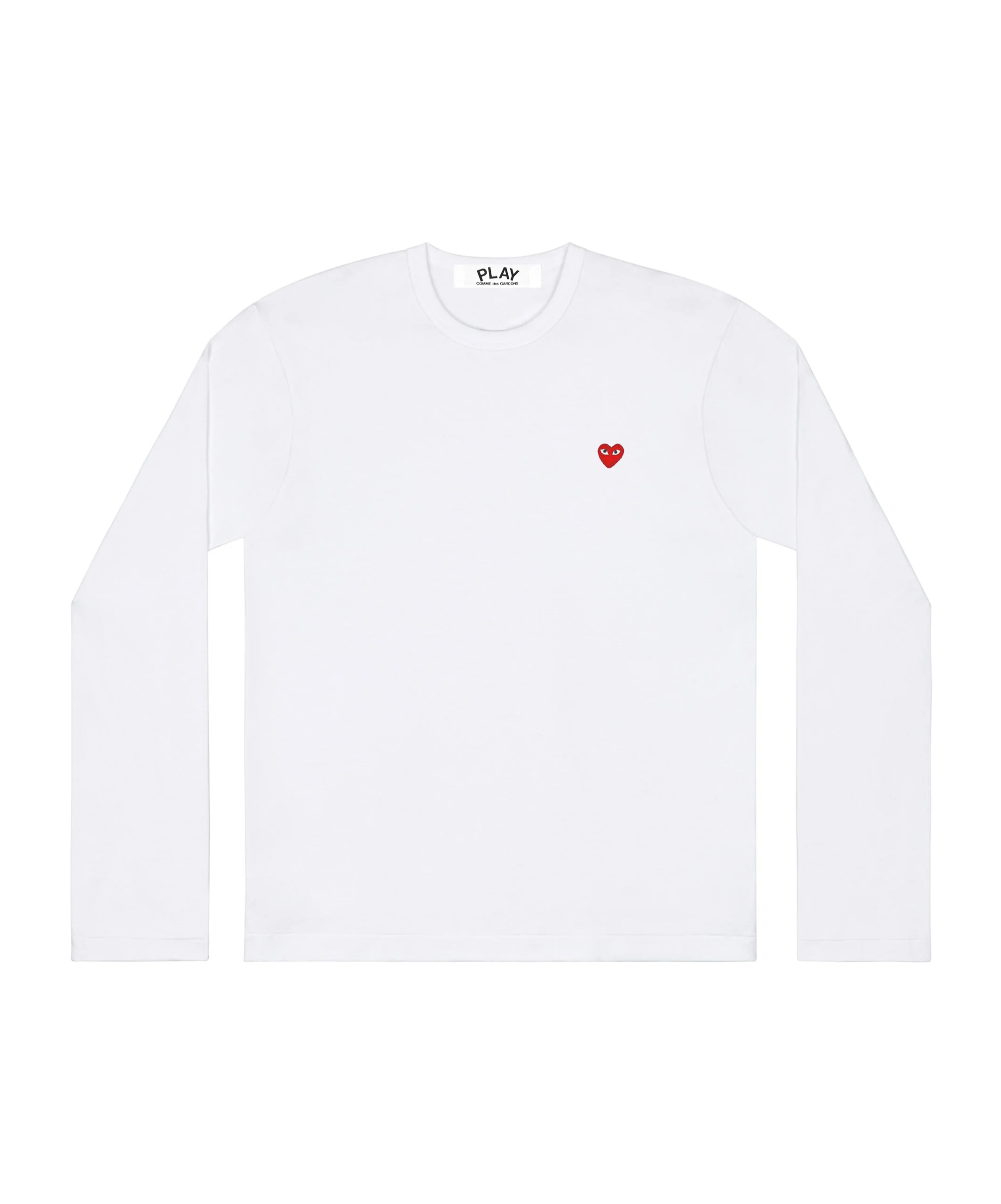 Comme Des Garçons Play Chest Logo-patch T-shirt In White