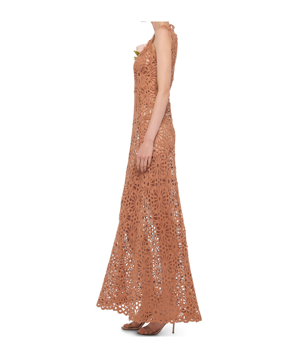 Shop Norma Kamali Sleeveless Maxi Dress In Brown