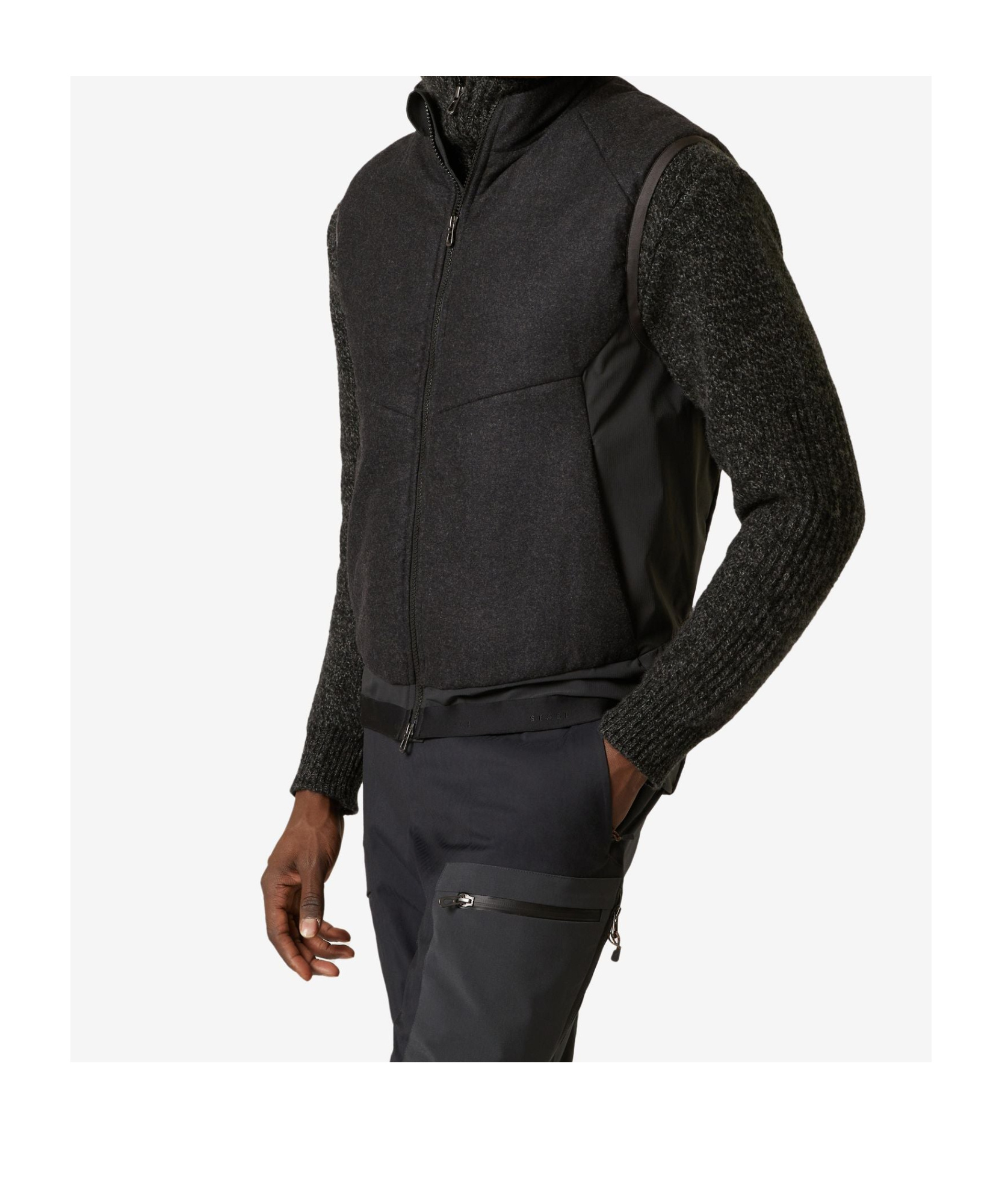 Sease Virgin Wool Midlayer Vest In Black