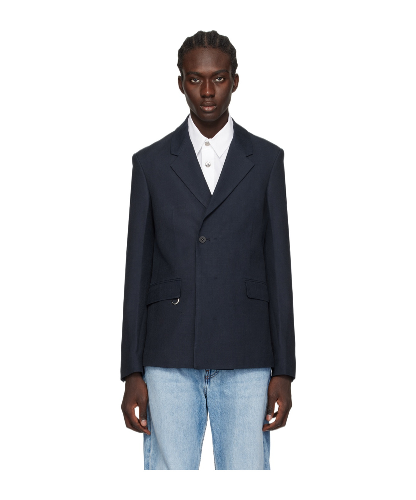Jacquemus La Veste Melo Long-sleeved Suit Coat In Black
