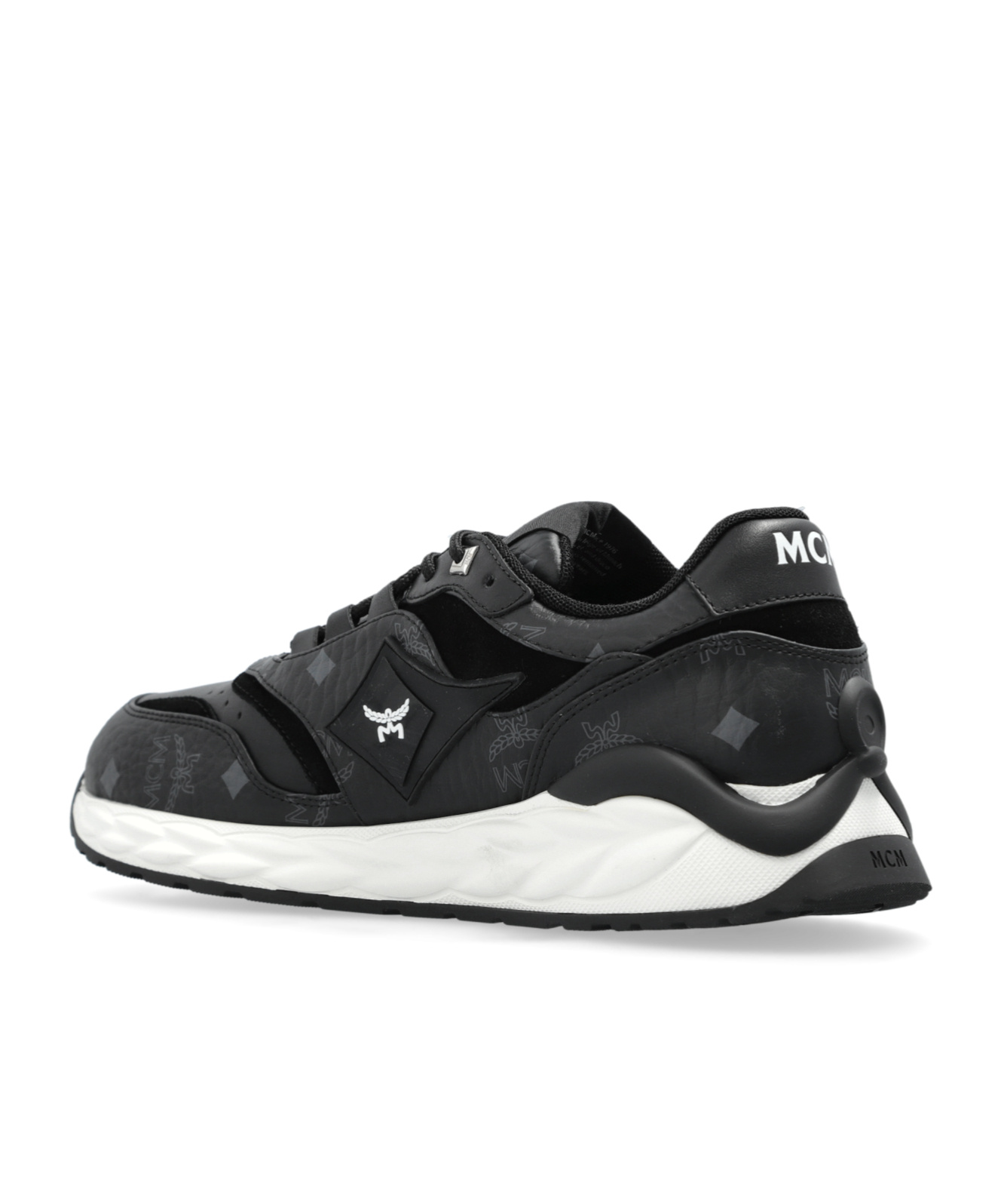 Mcm Skywander Sneakers In Visetos In Black