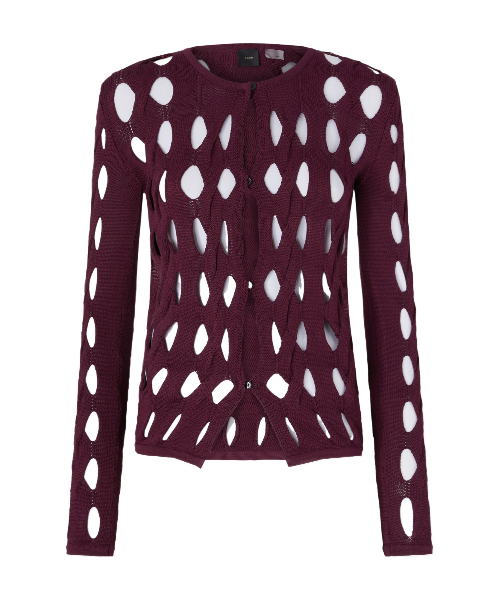 Pinko Cut-out Cardigan In Red