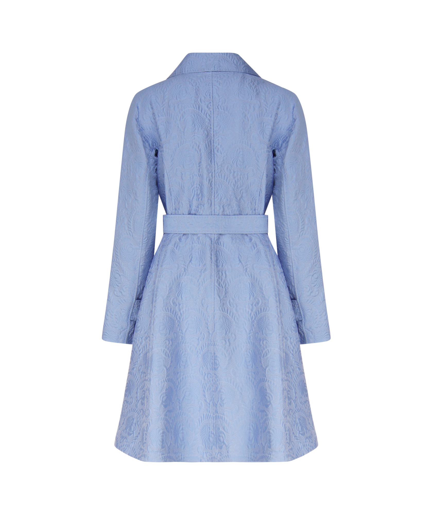 Dolce & Gabbana La Bella Vita Coat In Cotton Blend In Blue