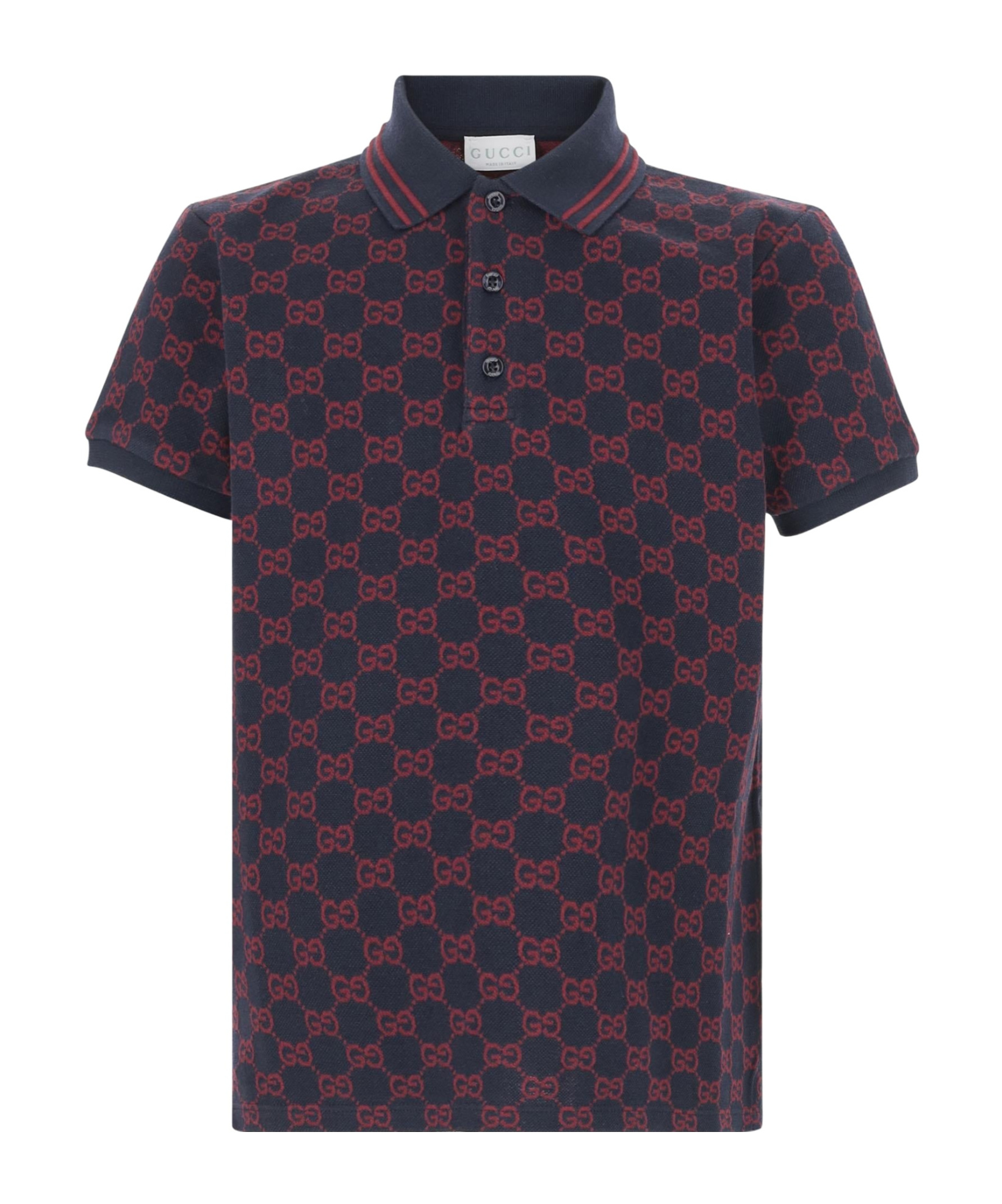 Gucci Gg Cotton Polo Shirt In Neutral